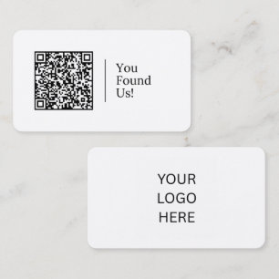 You Found Us!   Customisable QR code And Logo Business Card