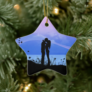 You give me butterflies ceramic tree decoration