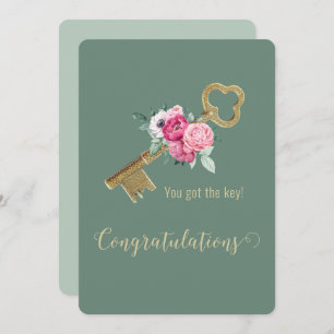 You Got the Key! Congratulations New Homeowner Card