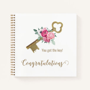You Got the Key! Congratulations on Your New House Notebook