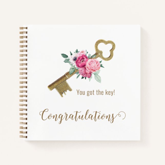 You Got the Key! Congratulations on Your New House Notebook (Front)