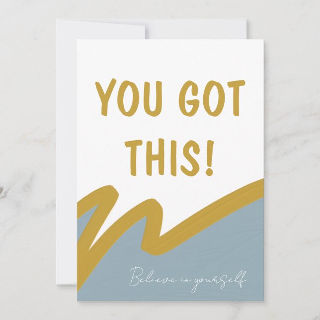 You Got This! Believe in Yourself Encouragement  Holiday Card (Front)