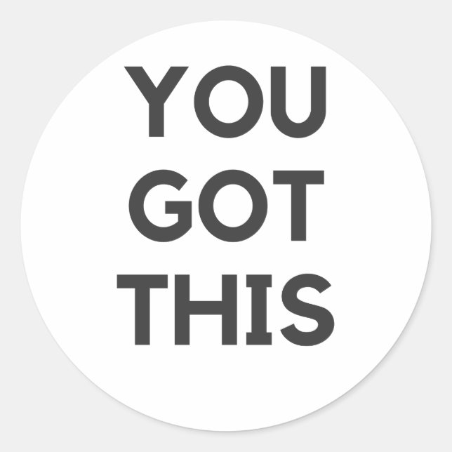 you got this classic round sticker (Front)