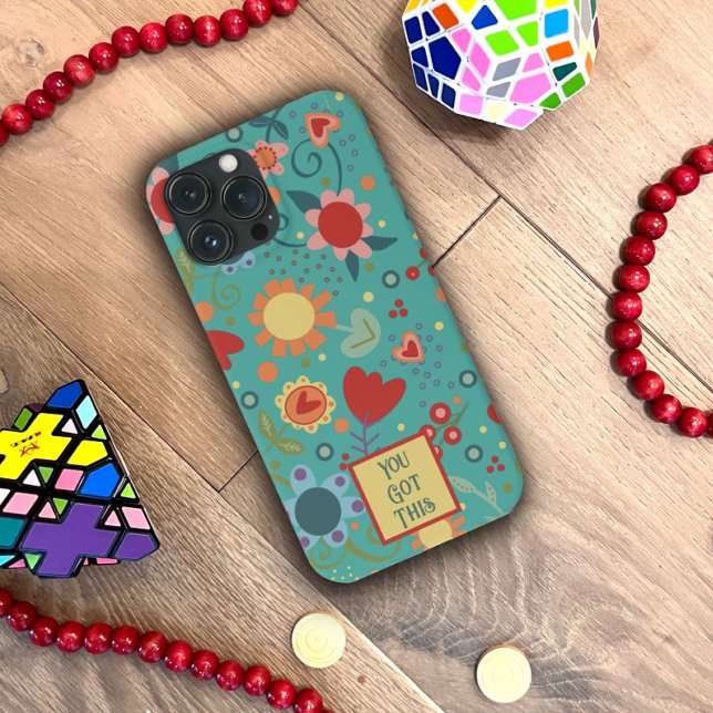 You Got This Cute Girly Inspirational Floral Case-Mate iPhone Case (Creator Uploaded)