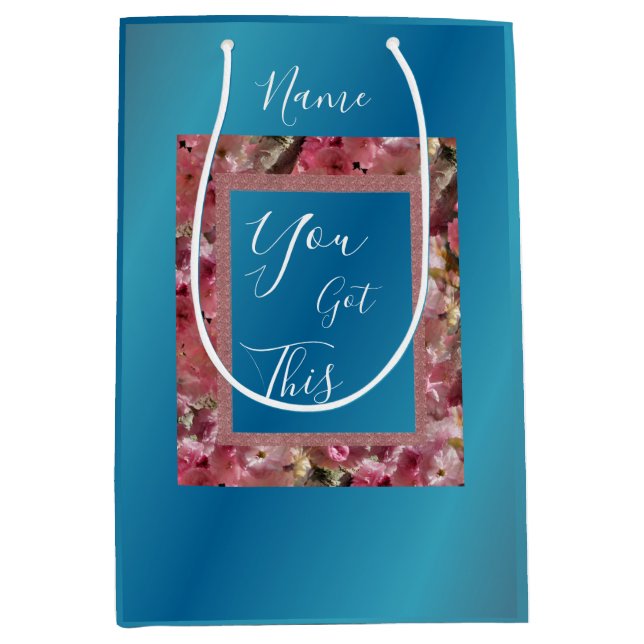 You Got This Inspirational Personalised Medium Gift Bag (Front)