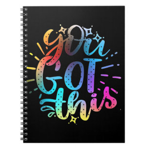 You Got this inspirational stars and colours  Notebook
