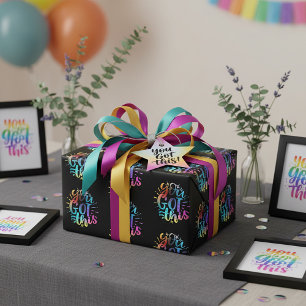 You Got this inspirational stars and colours Wrapping Paper