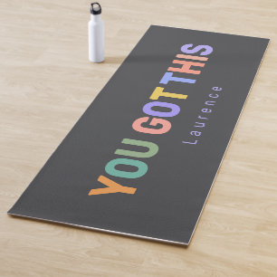 YOU GOT THIS Motivational Quote   Custom Name  Yoga Mat