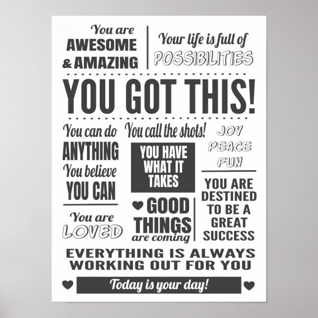 You Got This Motivational Quotes Poster (Front)
