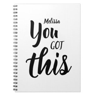 You Got This Personalized Name Minimalist Notebook