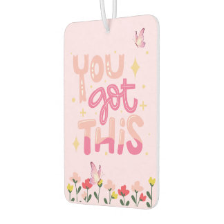 YOU GOT THIS | Pink Floral & Butterfly Motivation Car Air Freshener