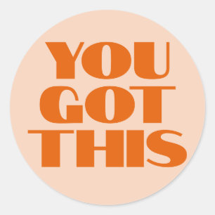 You got This Pink Red Calligraphy  Classic Round S Sticker