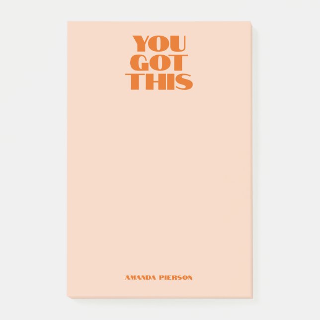You got This Pink Red Calligraphy  Notebook Post-it Notes (Front)