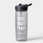 You Got This Simple White Colour | Named Charcoal Water Bottle<br><div class="desc">You Got This Simple White Colour | Named Charcoal Water Bottle design. You can leave the words "YOU GOT THIS" or personalise it with your own text. Add your name to it, too. It is simple and easy to customise to your need. Perfect for going away to college gifts or...</div>