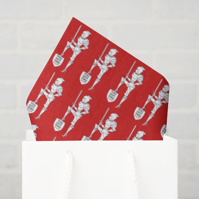 “You Got This!” Suit of Armor  Tissue Paper (Gift Bag)