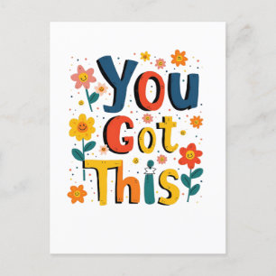 You Got This Teacher Exam Test Day Score Testing Holiday Postcard