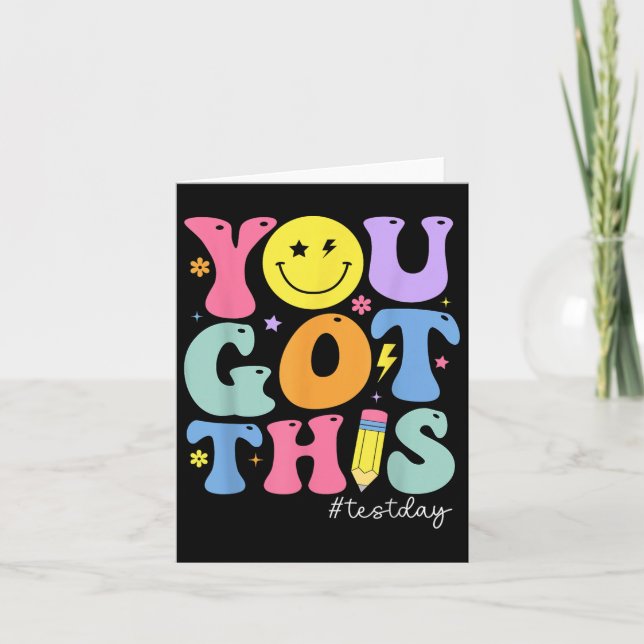 You Got This Test Day Motivational Testing Day Tea Card (Front)