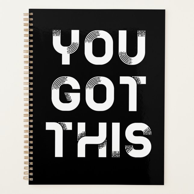 You got this white font planner (Front)