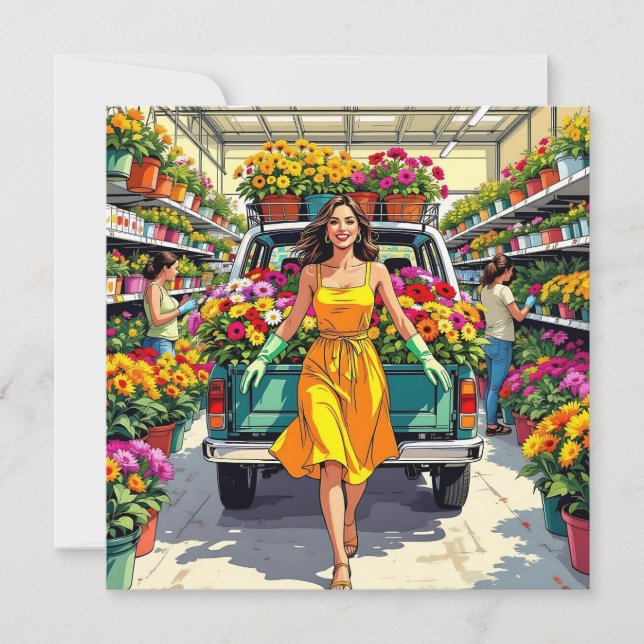 You Grow Girl | Gardening Pun Card (Front)