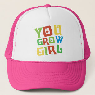 you grow girl trucker hat