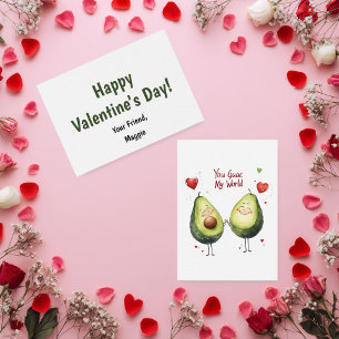You Guac My World Valentine's Day Classroom Card