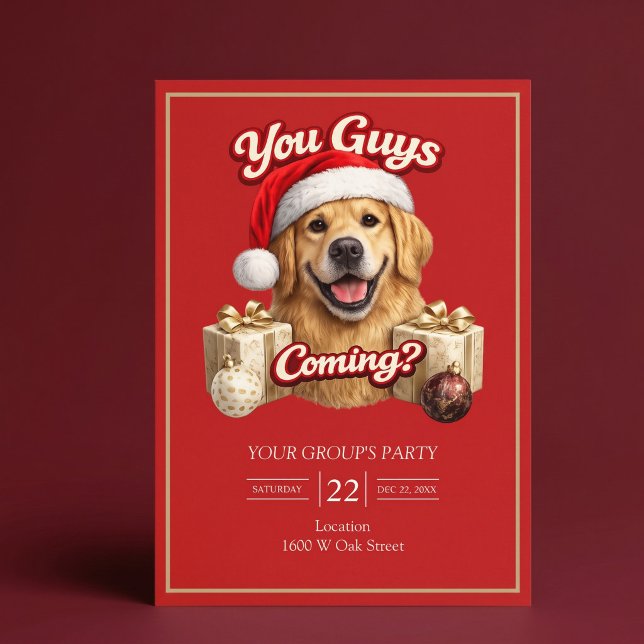 You Guys Getting Presents? Funny Christmas Party Invitation (Creator Uploaded)