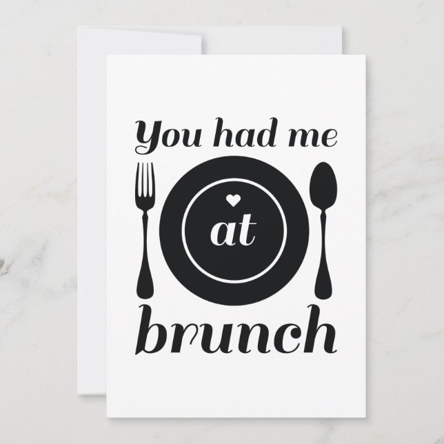 You Had Me At Brunch Thank You Card (Front)