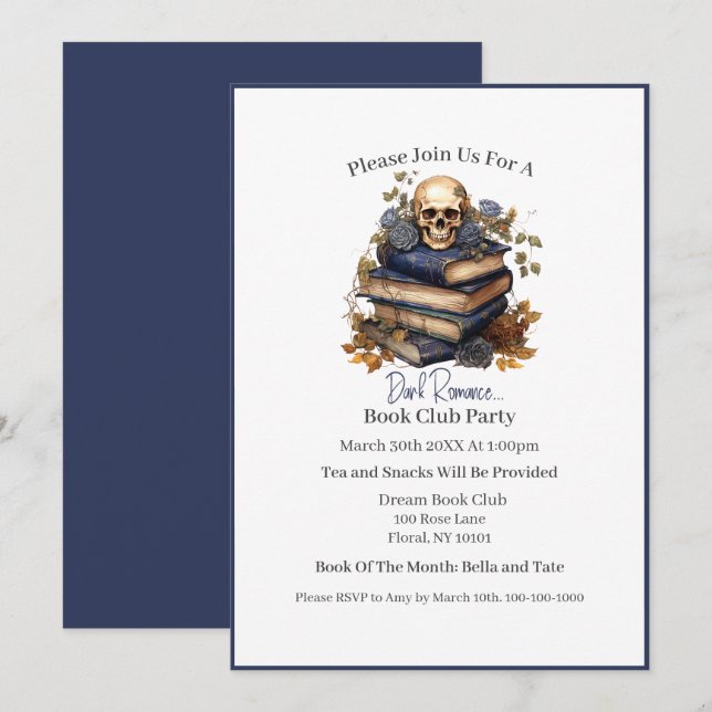 You had me at Dark Romance, Book Club Invitation (Front/Back)