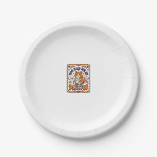 You Had Me At Meow Cat Valentine Love Vintage Vect Paper Plate