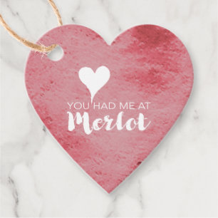 You Had Me At Merlot Favour Tags