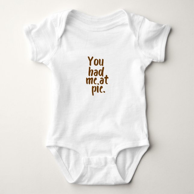 You Had Me At Pie,Kids Thanksgiving Baby Bodysuit (Front)