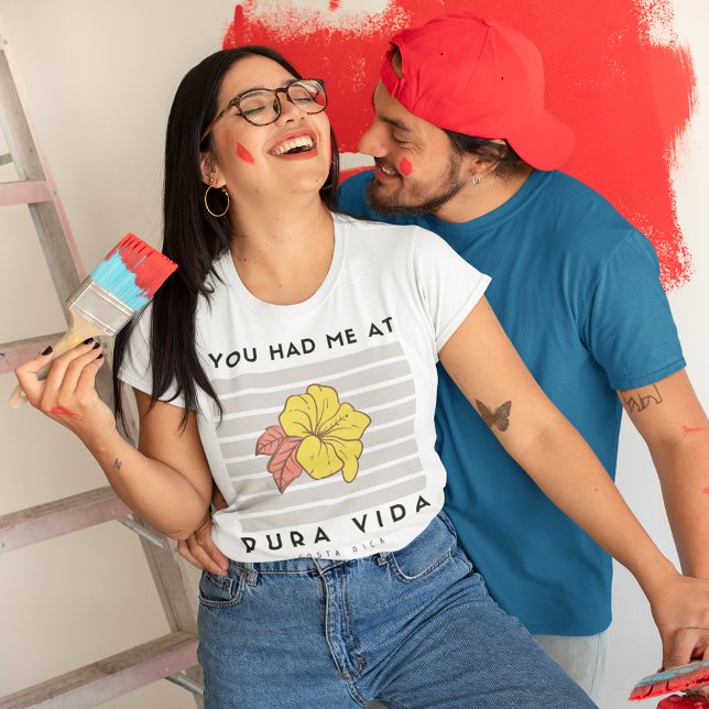 You Had Me at Pura Vida Hibiscus Costa Rica T-Shirt (You Had Me at Pura Vida Hibiscus Costa Rica T-Shirt)