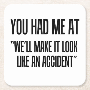 You Had Me At Square Paper Coaster
