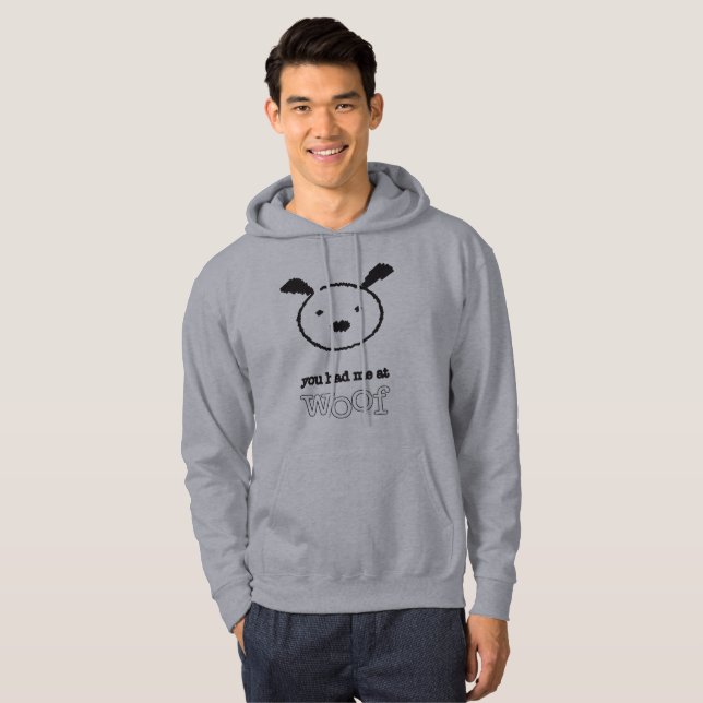 You Had Me At Woof Men's Basic Hoodie (Front Full)