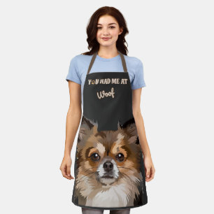 You Had Me At Woof   Pomeranian Dog Lovers  Apron