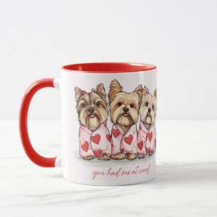 You Had Me At Woof Valentines Day Yorkie Dogs Mug