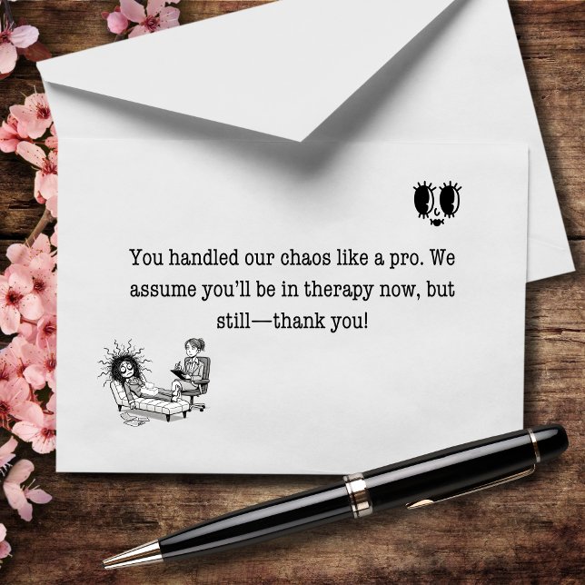 You Handled Our Chaos Like a Wedding Pro Thank You Card (Creator Uploaded)