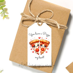 You have a pizza my heart Valentine's Day Card Gift Tags