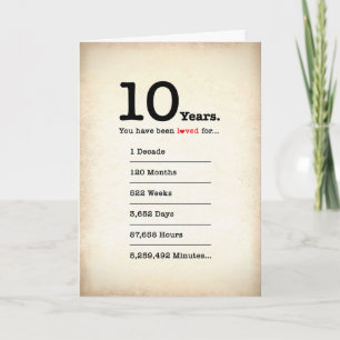 You Have Been Loved 10 Years, Birthday Card
