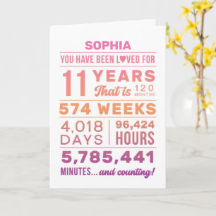 You Have Been Loved 11 Years Birthday Card