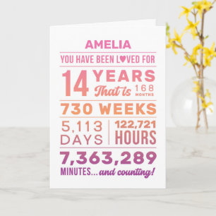 You Have Been Loved 14 Years Birthday Card