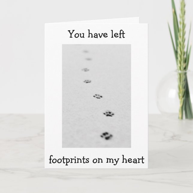 YOU HAVE LEFT FOOTPRINTS ON MY HEART-PERFECT LOVE HOLIDAY CARD (Front)