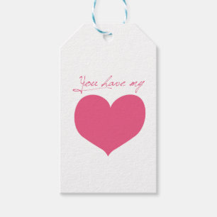 You have my heart gift tags