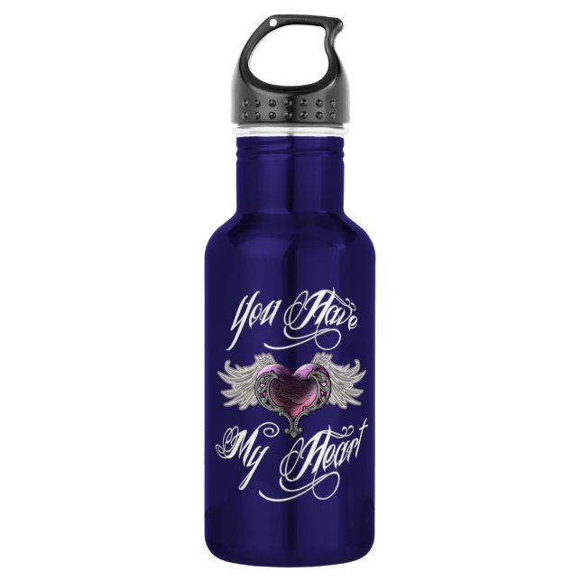 You Have My Heart Pink 532 Ml Water Bottle (Front)