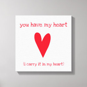 You have my heart   Poem by E.E. Cummings Canvas Print