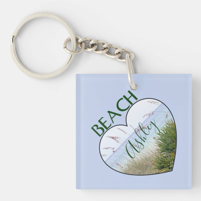 You Heart Destin Beach Key Ring (Front)