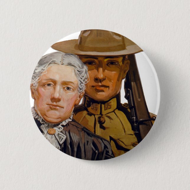 YOU help my boy win the war 6 Cm Round Badge (Front)