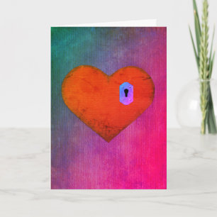 You Hold the Key to My Heart Folded Greeting Card