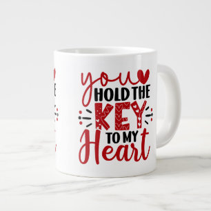 "You Hold the Key to My Heart Large Coffee Mug