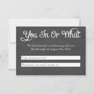 You In? Chalkboard RSVP